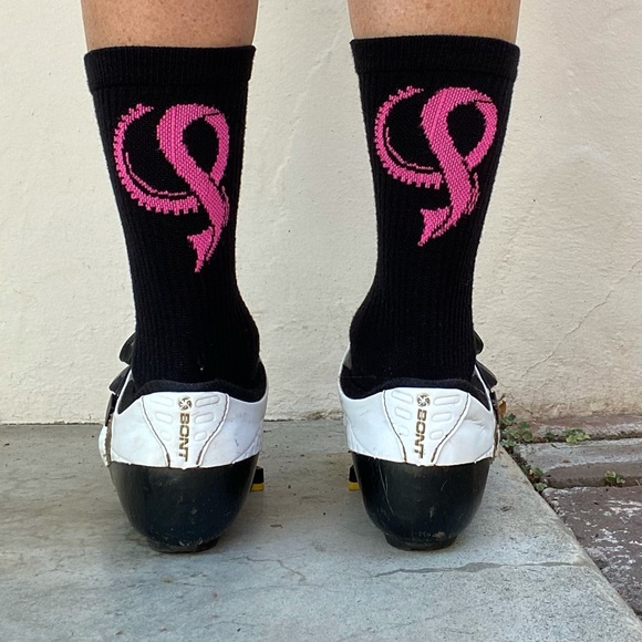 Sock Guy Breast Cancer Bike Gear Ribbon - Picture 3 of 5
